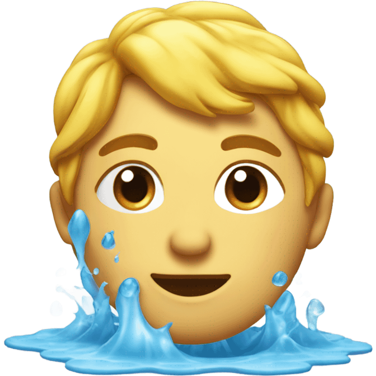 White water on face emoji