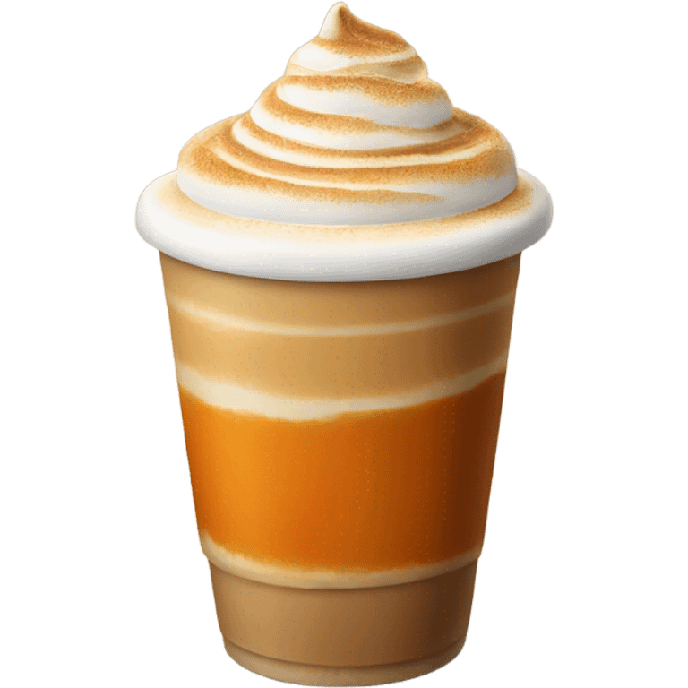 Realistic pumpkin latte emoji