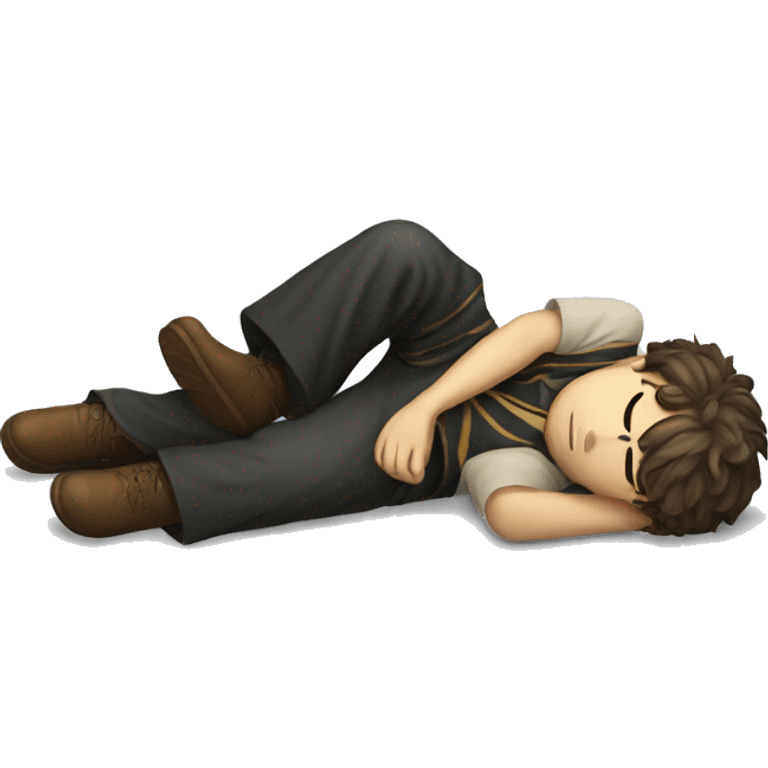 full body Harry Potter laying down tired  emoji