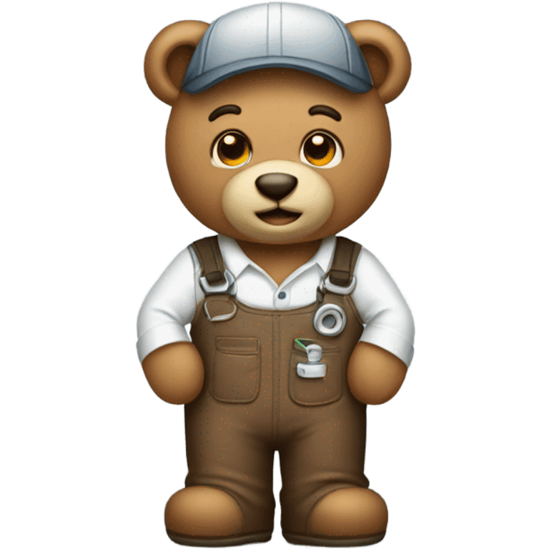 Teddy bear mechanic emoji