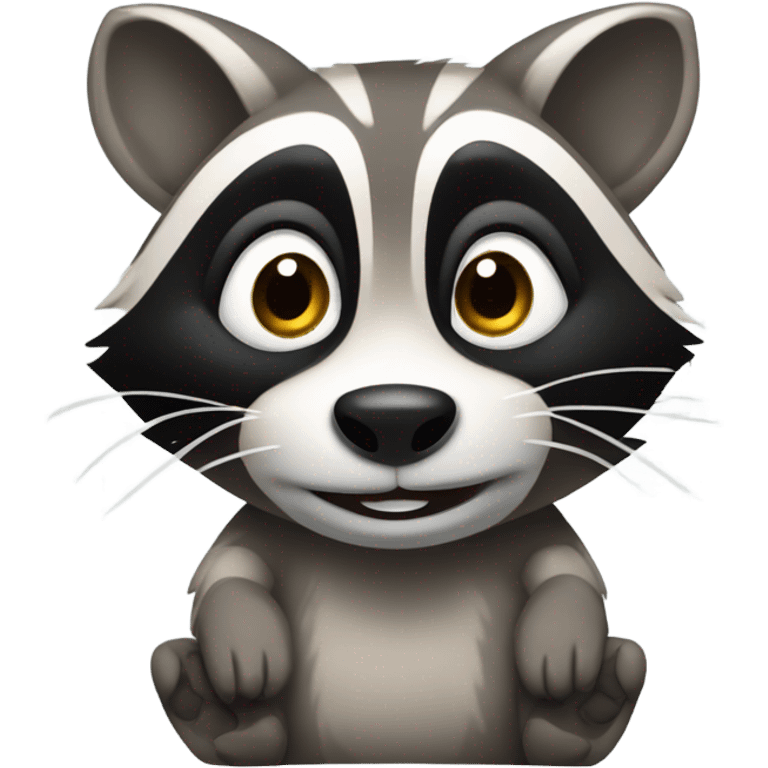 Raccoon shrugging shoulders  emoji