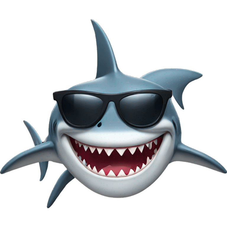 shark wearing sunglasses emoji