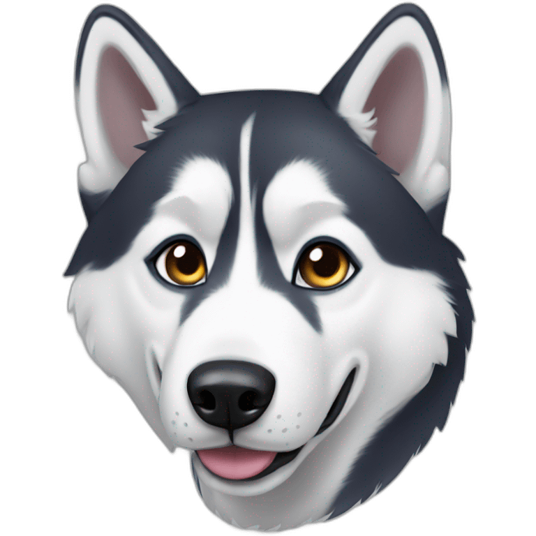 Husky with different eyes emoji