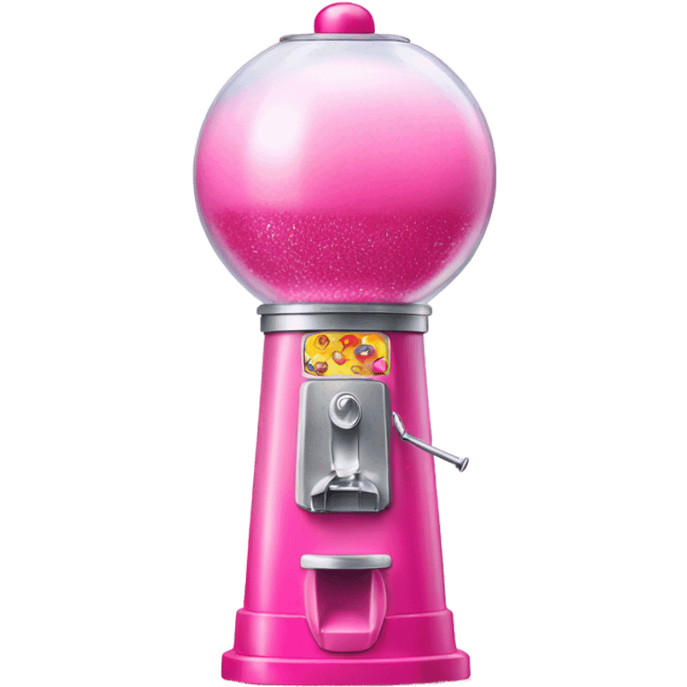 Pink ombre tall round bubblegum machine with glitter  emoji