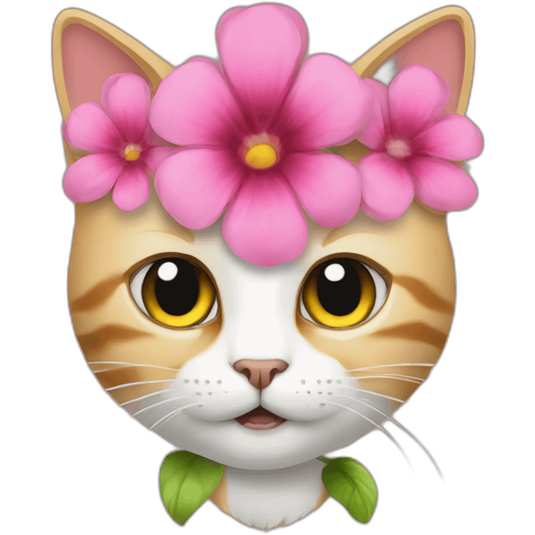 cat wis flower emoji