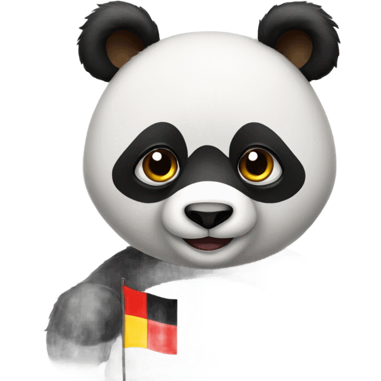 Panda with German flag emoji