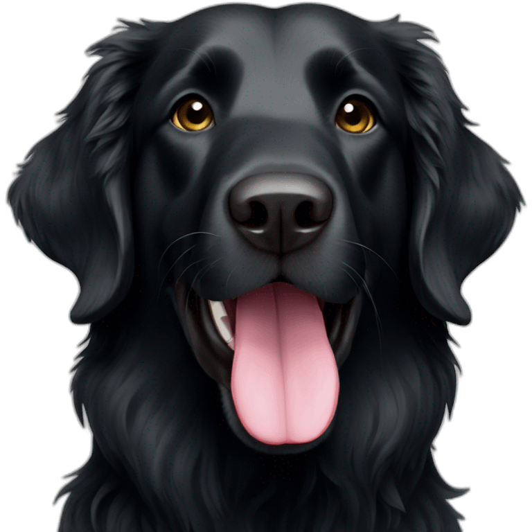 black coated retriever emoji