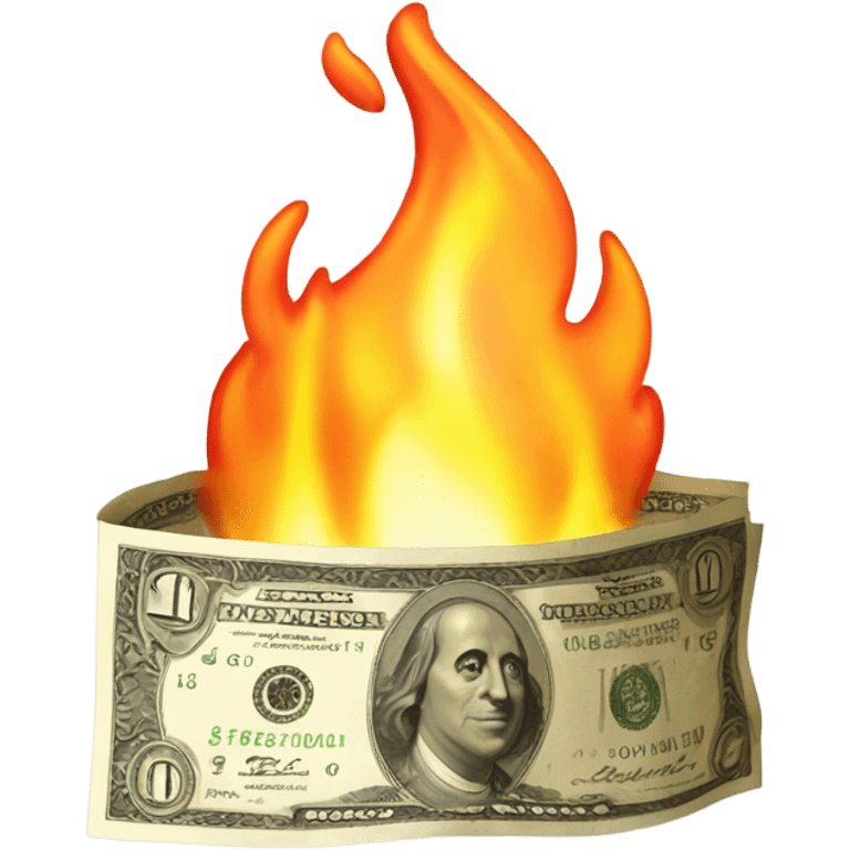 Money on fire emoji