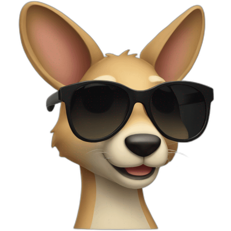 kangourou black sunglasses emoji