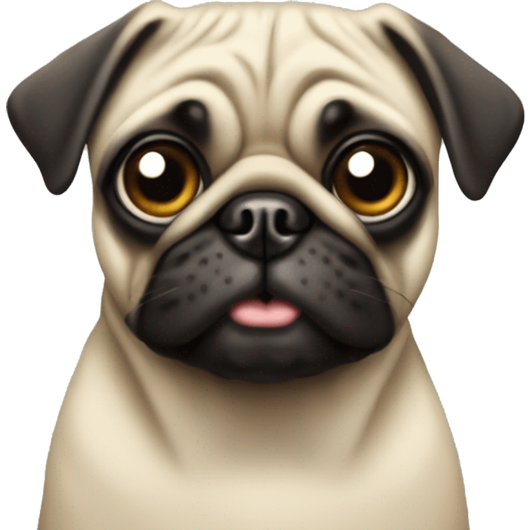 Large eyed pug emoji