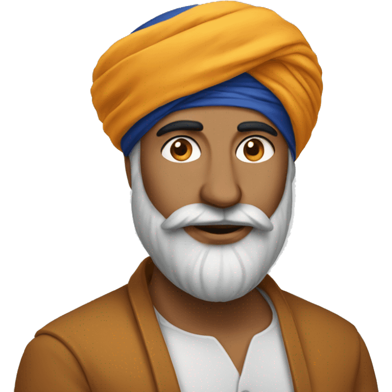 A Sikh man wearing a turban  emoji