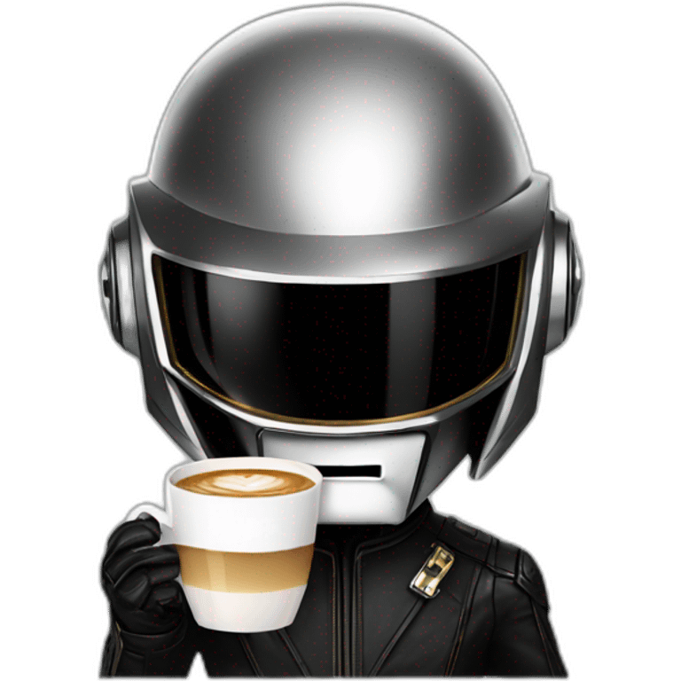 Daft punk holding cappuccino  emoji