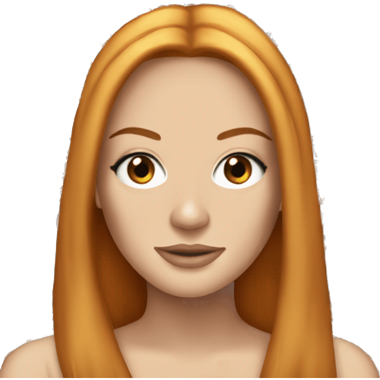 Lindsay Lohan with Ginger dark Long straight Hair emoji