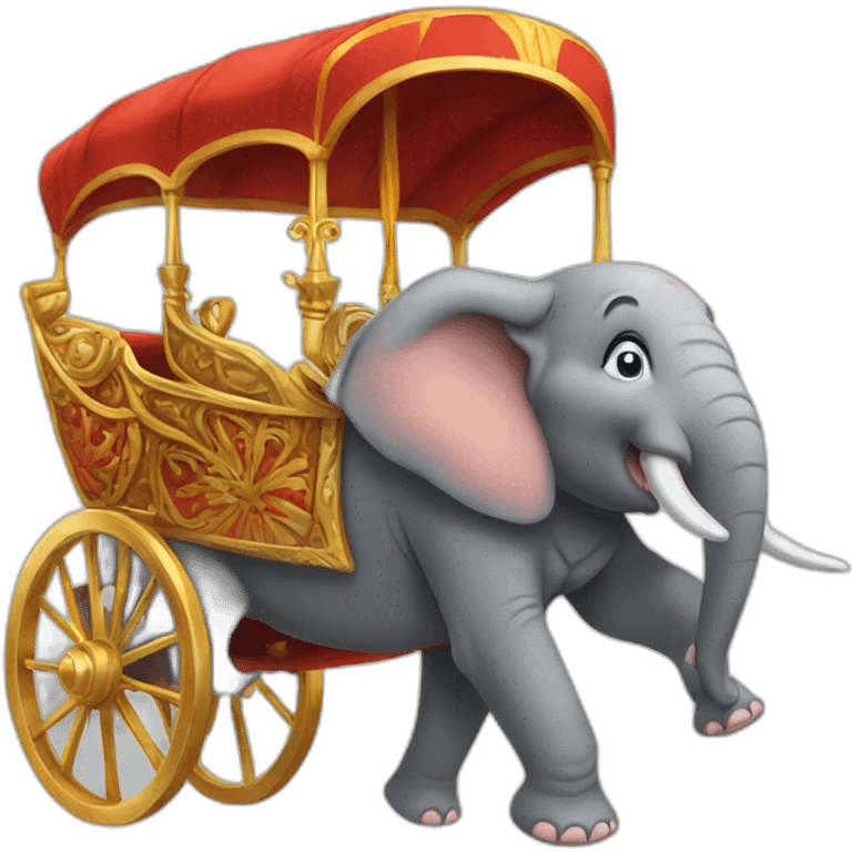 elephant driving a chariot emoji