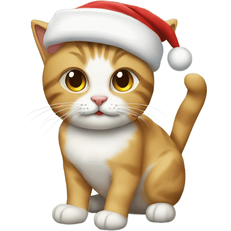 Cat with Santa hat emoji