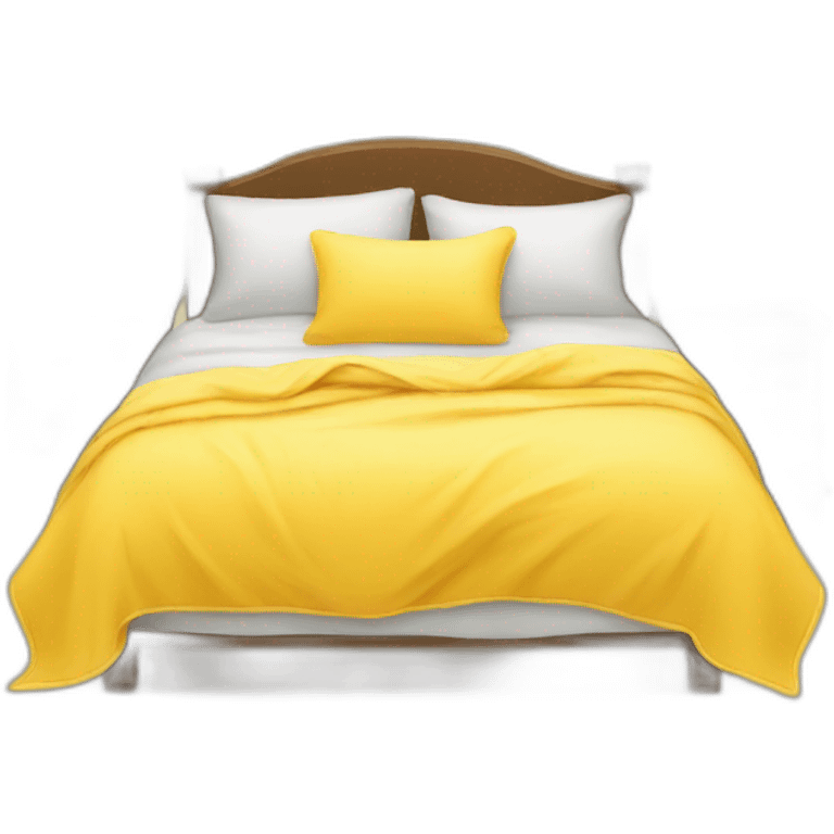 Cozy bed yellow blanket emoji