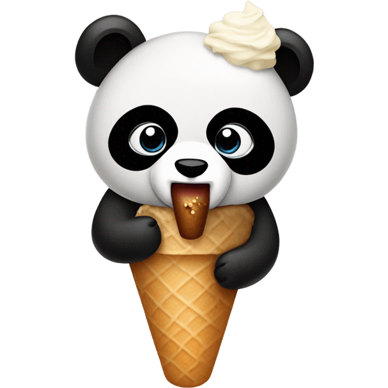 Panda kanye west eating ice cream emoji