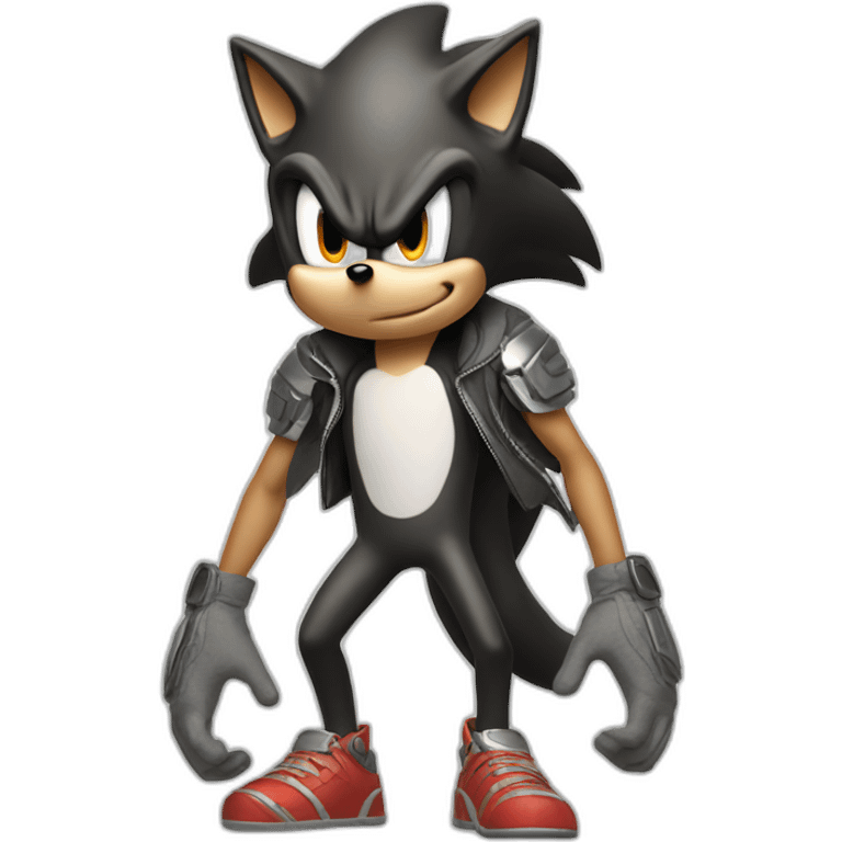 Normal sonic the hedgehog looking cool emoji