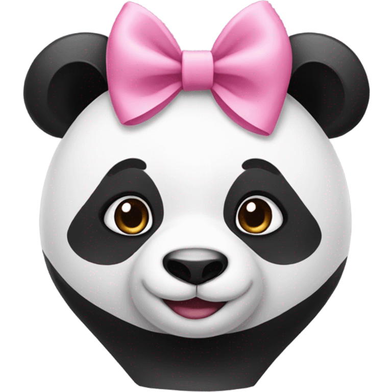 Panda with pink bow emoji