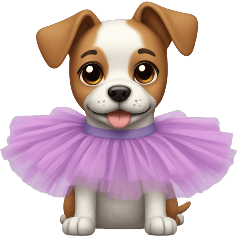 Dog with tutu emoji