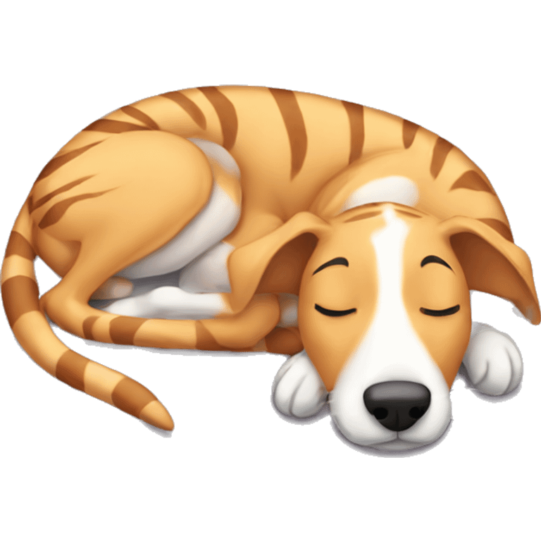 Fawn tiger greyhound sleep  emoji