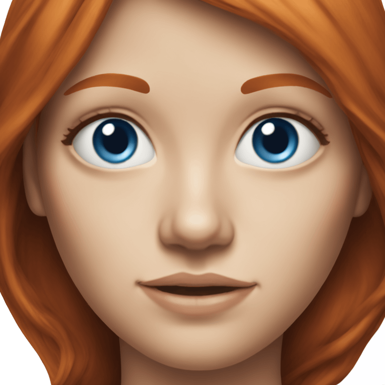 Hyper realistic redheaded women with blue eyes  emoji