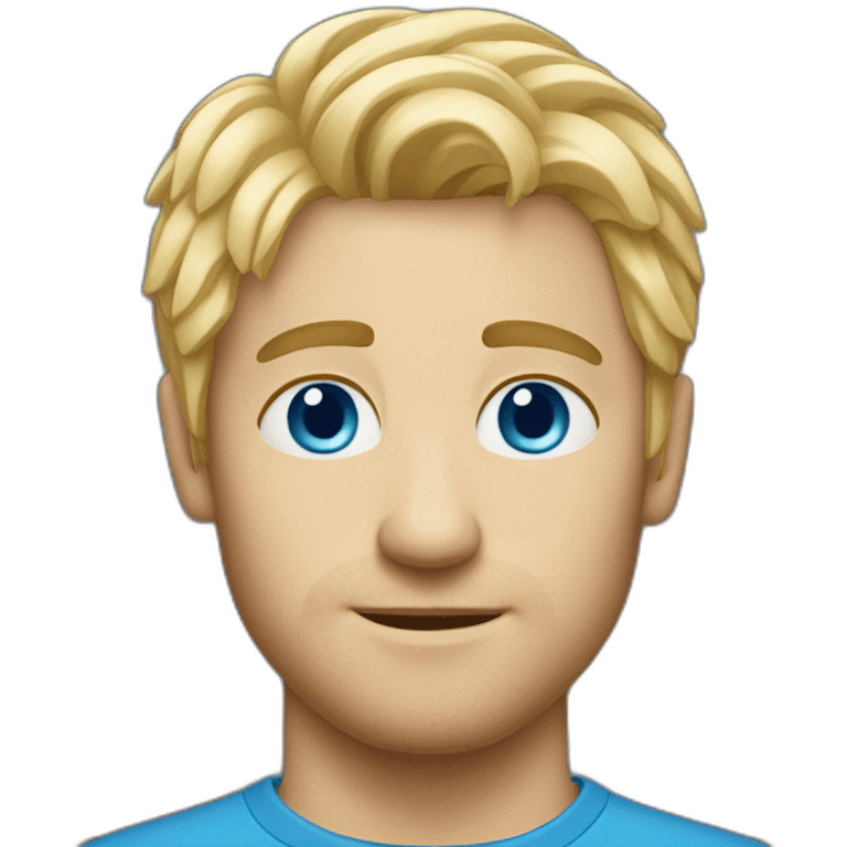 blonde man with blue eyes emoji