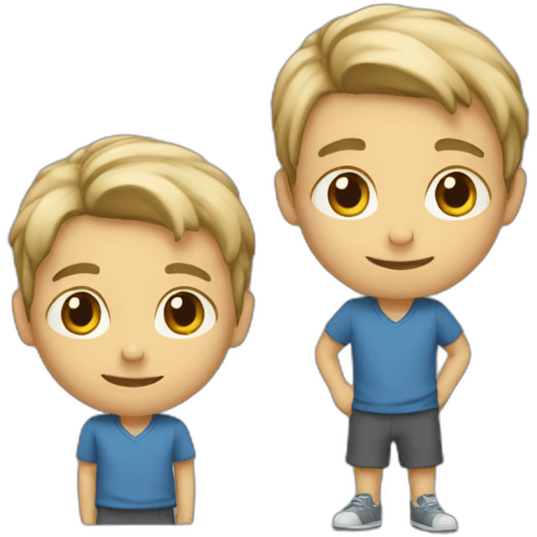 two boy figting emoji