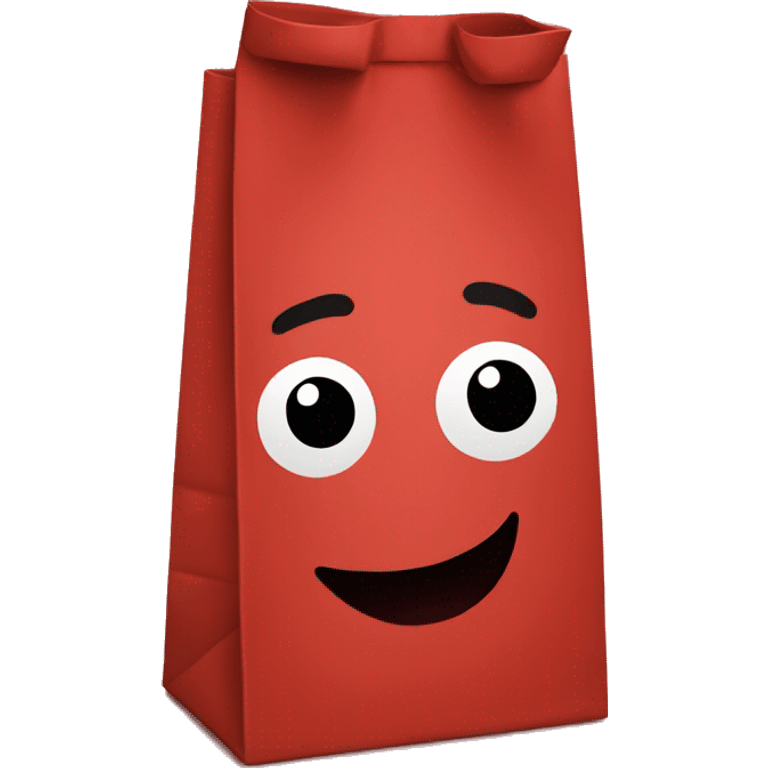 red paper lunch bag  emoji