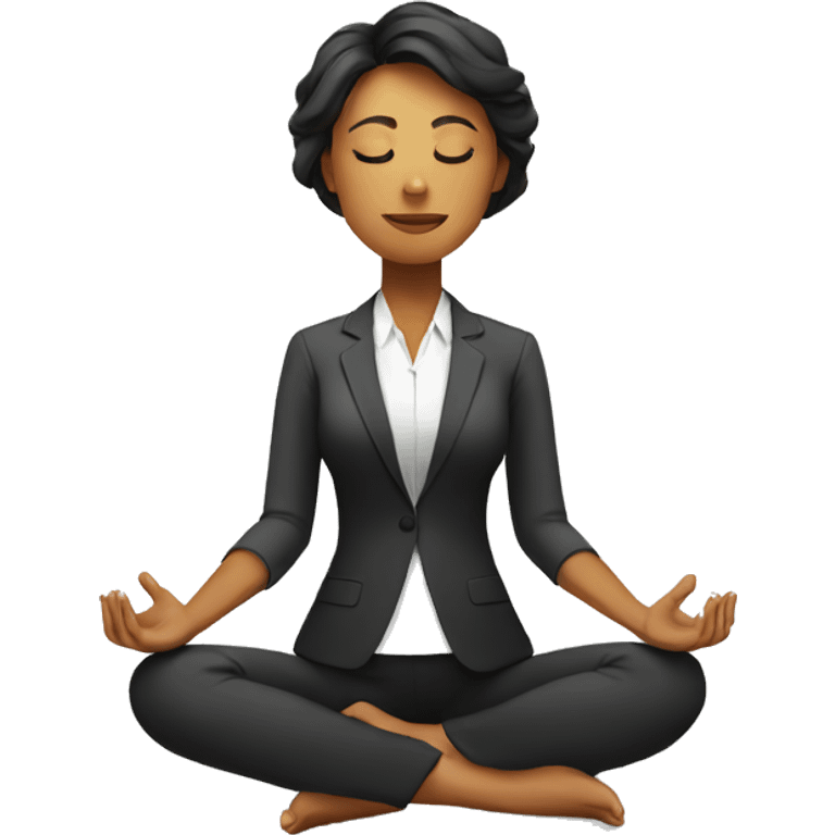 MEDITATING BUSINESS WOMAN emoji