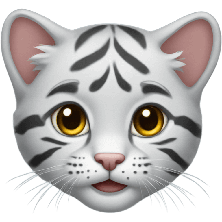 Sherazi grey tiger kitten emoji