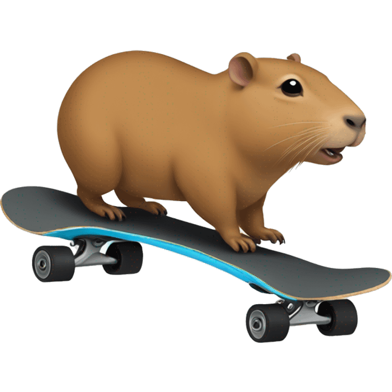 Capybara skateboarding  emoji