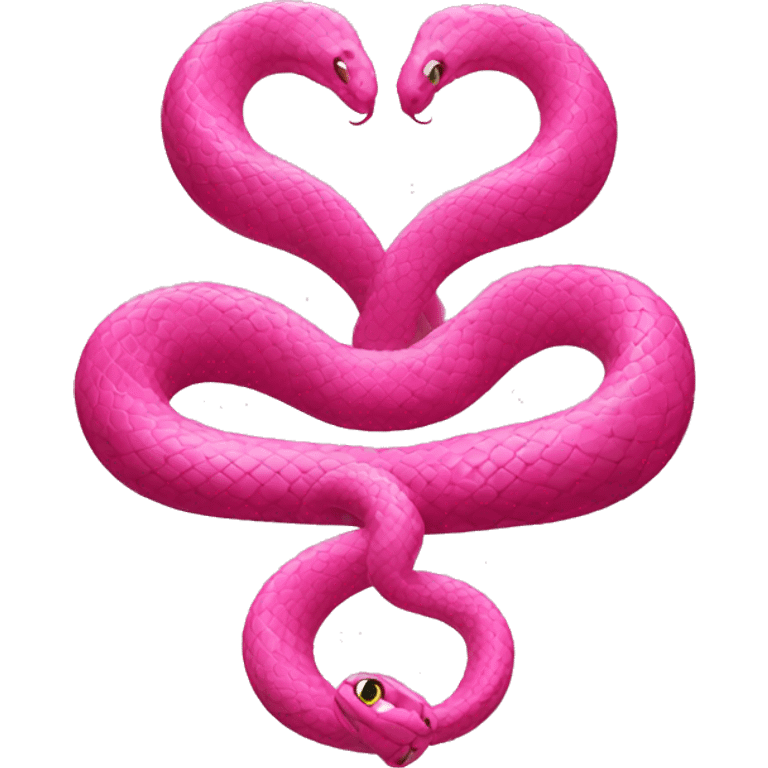 pink snake in the shape of a heart emoji