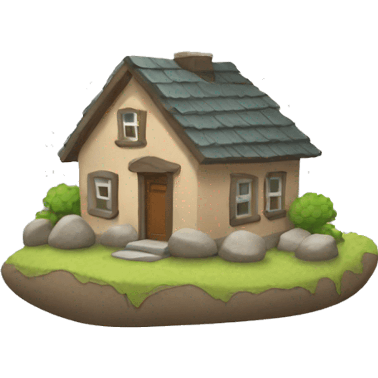 Pebble dash house  emoji