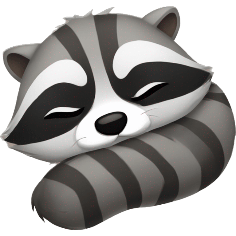 Raccoon sleeping  emoji