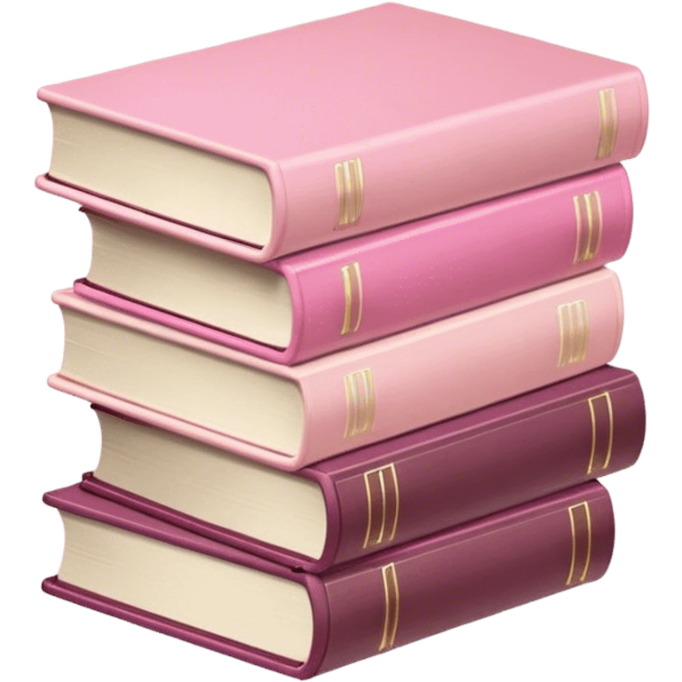 Light pink stack of books emoji