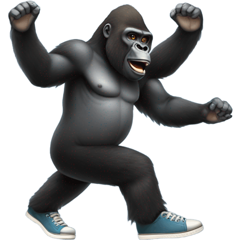 Tap dancing gorilla emoji