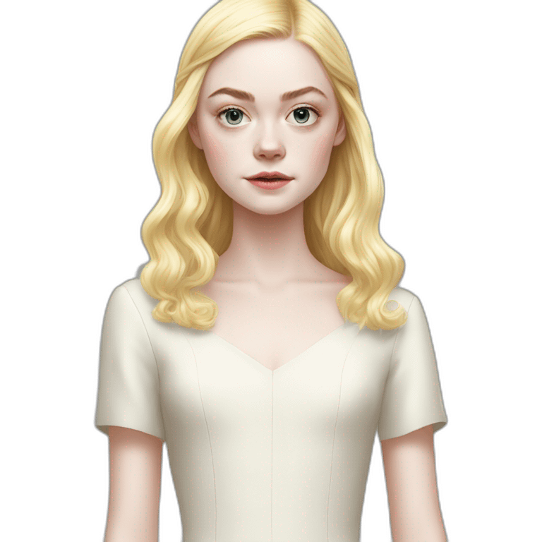 elle fanning standing emoji