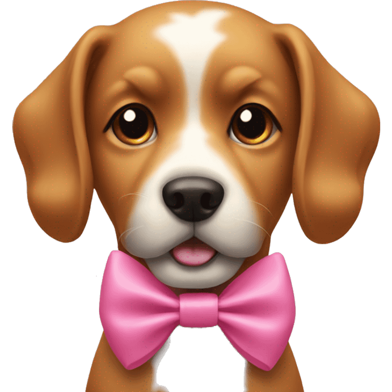 dog with pink bow emoji