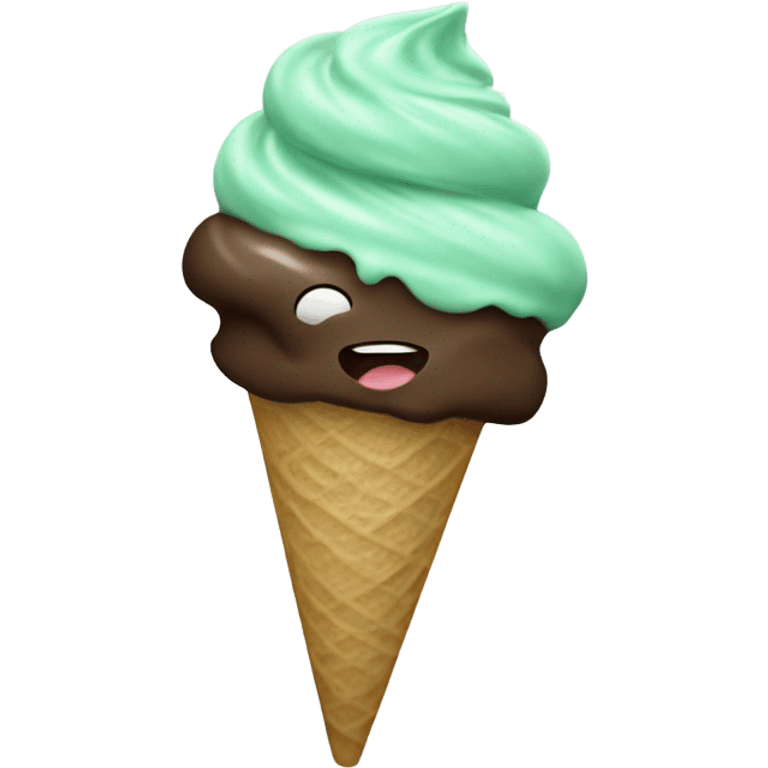 Mint chocolate chip ice cream  emoji