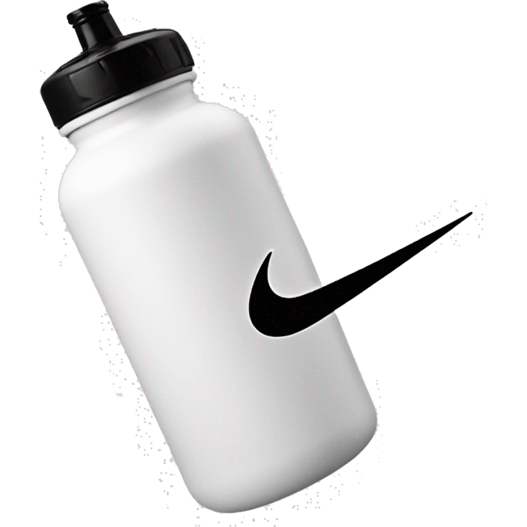 white Nike logo black water bottle emoji