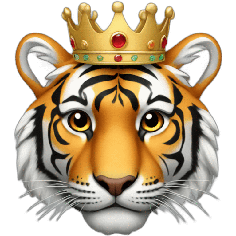 tiger with a crown emoji