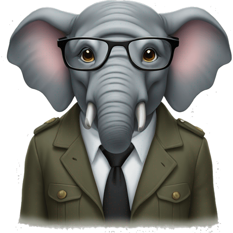 elephant in glasses with guns emoji