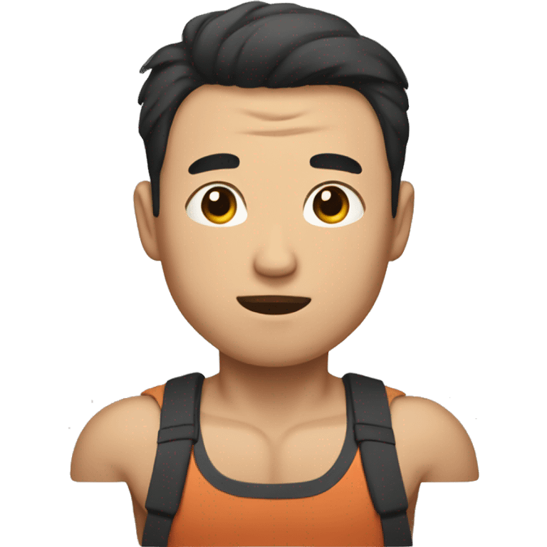 A korean man with muscle  emoji