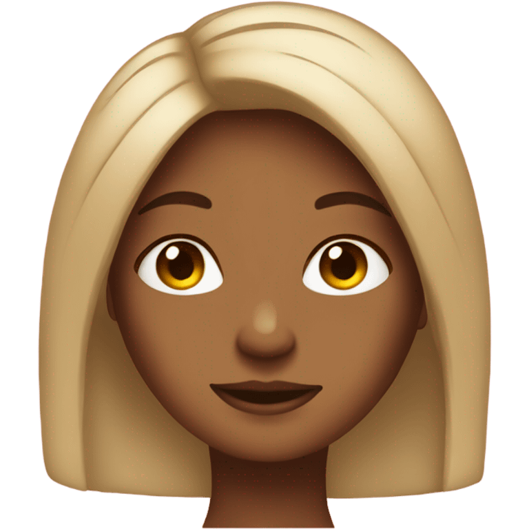 tan girl with 2c hair emoji