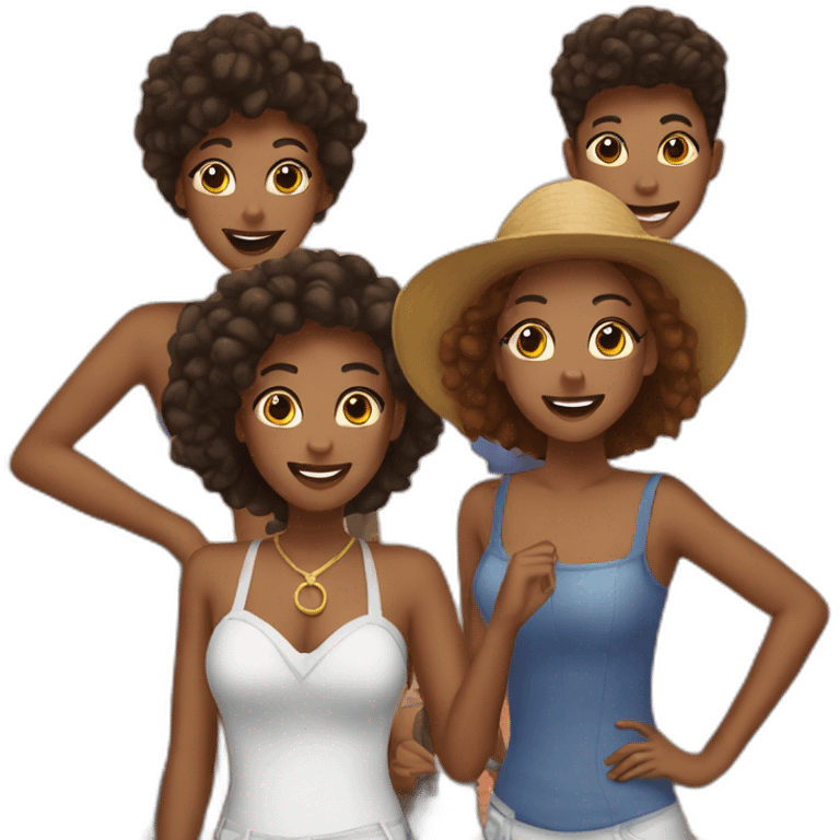 4 best friends on a cruise emoji