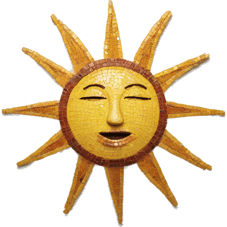 Mosaic sun emoji