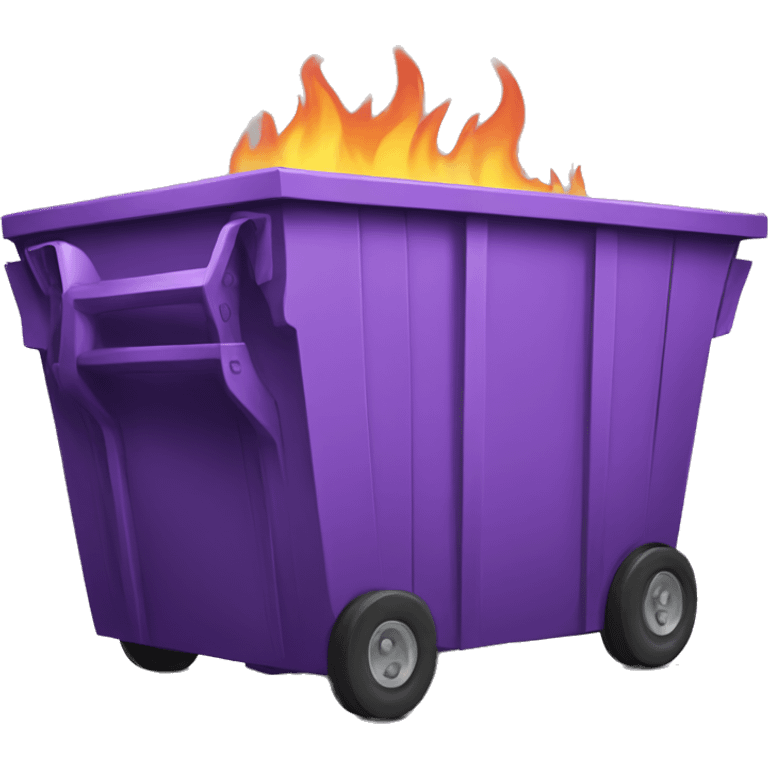 Purple dumpster fire emoji