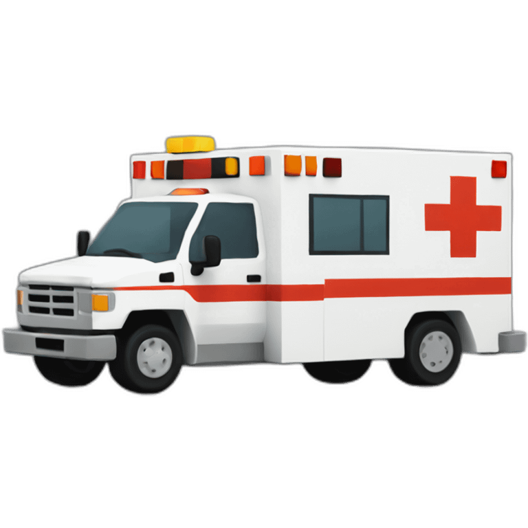 Pixelated ambulance 16x16 emoji