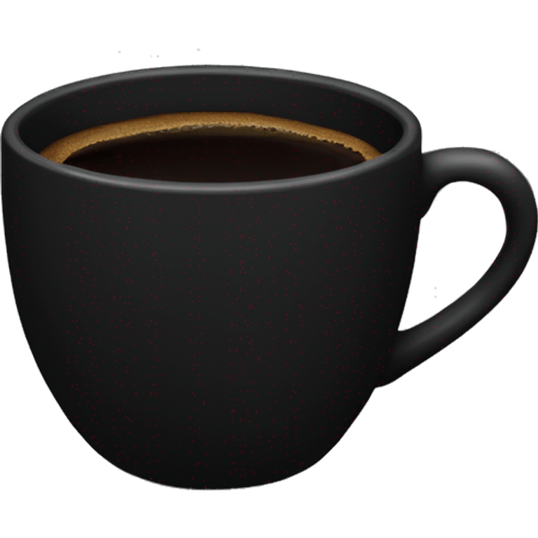 Black mug of black coffee  emoji